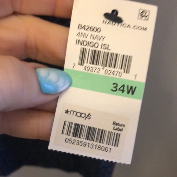 Nautica Men’s Shorts “A Bit Trimmer” NWT Blue Size 34 Cotton - Picture 8 of 14